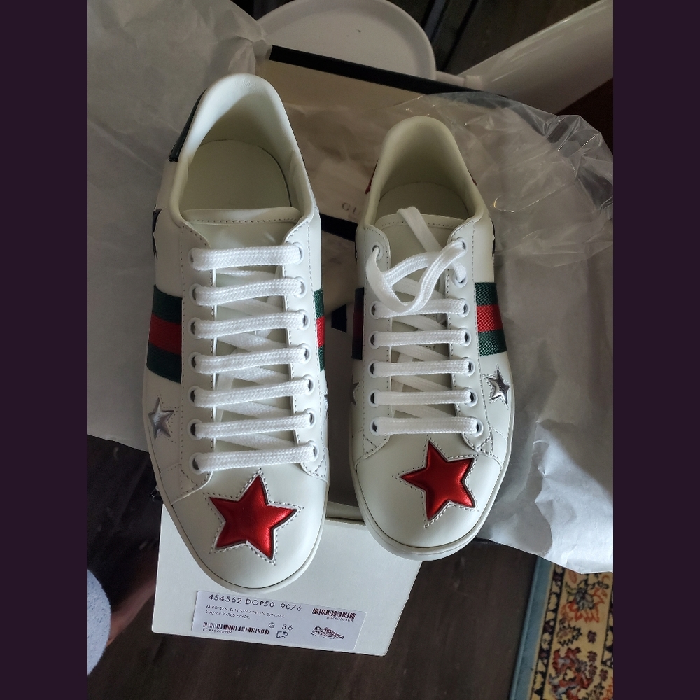 Gucci ace star sneakers  36 women